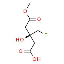 ChemSpider 2D Image | (3S)-3-(Fluoromethyl)-3-hydroxy-5-methoxy-5-oxopentanoic acid | C7H11FO5
