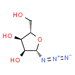 ChemSpider 2D Image | (2S,3S,4R,5S)-2-Azido-5-(hydroxymethyl)tetrahydro-3,4-furandiol (non-preferred name) | C5H9N3O4