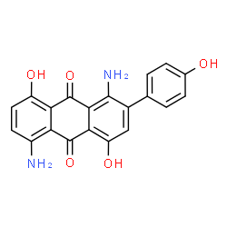 ChemSpider 2D Image | 1,5-Diamino-4,8-dihydroxy(p-hydroxyphenyl)anthraquinone | C20H14N2O5