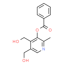 ChemSpider 2D Image | 4,5-Bis(hydroxymethyl)-2-methyl-3-pyridinyl benzoate | C15H15NO4