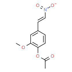 ChemSpider 2D Image | 2-Methoxy-4-[(E)-2-nitrovinyl]phenyl acetate | C11H11NO5