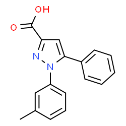 ChemSpider 2D Image | 1-(3-Methylphenyl)-5-phenyl-1H-pyrazole-3-carboxylic acid | C17H14N2O2