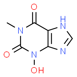 ChemSpider 2D Image | 3-hydroxy-1-methylxanthine | C6H6N4O3