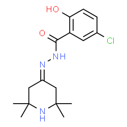 ChemSpider 2D Image | 5-Chloro-2-hydroxy-N'-(2,2,6,6-tetramethyl-4-piperidinylidene)benzohydrazide | C16H22ClN3O2
