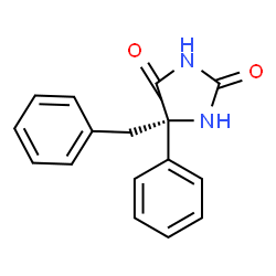 ChemSpider 2D Image | (5S)-5-Benzyl-5-phenyl-2,4-imidazolidinedione | C16H14N2O2