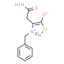 ChemSpider 2D Image | 4-(2-Amino-2-oxoethyl)-3-benzyl-1,2,3-oxadiazol-3-ium-5-olate | C11H11N3O3
