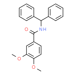 ChemSpider 2D Image | N-(Diphenylmethyl)-3,4-dimethoxybenzamide | C22H21NO3