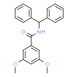 ChemSpider 2D Image | N-(Diphenylmethyl)-3,5-dimethoxybenzamide | C22H21NO3