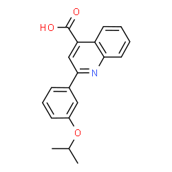ChemSpider 2D Image | 2-(3-Isopropoxyphenyl)-4-quinolinecarboxylic acid | C19H17NO3
