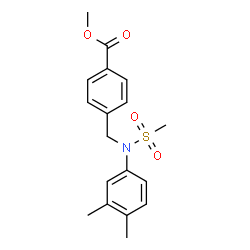 ChemSpider 2D Image | Methyl 4-{[(3,4-dimethylphenyl)(methylsulfonyl)amino]methyl}benzoate | C18H21NO4S