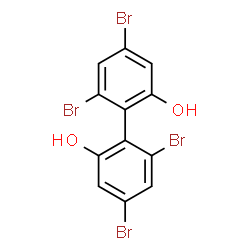ChemSpider 2D Image | 4,4',6,6'-Tetrabromo-2,2'-biphenyldiol | C12H6Br4O2