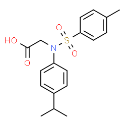 ChemSpider 2D Image | N-(4-Isopropylphenyl)-N-[(4-methylphenyl)sulfonyl]glycine | C18H21NO4S