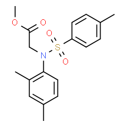 ChemSpider 2D Image | Methyl N-(2,4-dimethylphenyl)-N-[(4-methylphenyl)sulfonyl]glycinate | C18H21NO4S