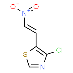 ChemSpider 2D Image | 4-Chloro-5-[(E)-2-nitrovinyl]-1,3-thiazole | C5H3ClN2O2S