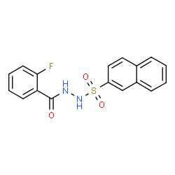 ChemSpider 2D Image | 2-Fluoro-N'-(2-naphthylsulfonyl)benzohydrazide | C17H13FN2O3S