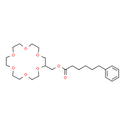 ChemSpider 2D Image | 1,4,7,10,13,16-Hexaoxacyclooctadecan-2-ylmethyl 6-phenylhexanoate | C25H40O8