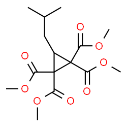 ChemSpider 2D Image | Tetramethyl 3-isobutyl-1,1,2,2-cyclopropanetetracarboxylate | C15H22O8