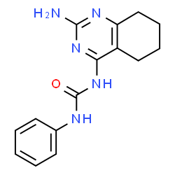ChemSpider 2D Image | 1-(2-Amino-5,6,7,8-tetrahydro-4-quinazolinyl)-3-phenylurea | C15H17N5O
