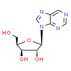 ChemSpider 2D Image | 9-(beta-D-Xylofuranosyl)-9H-purine | C10H12N4O4