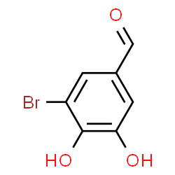 ChemSpider 2D Image | 3-Bromo-4,5-dihydroxybenzaldehyde | C7H5BrO3