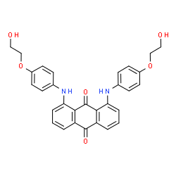 ChemSpider 2D Image | 1,8-Bis((4-(2-hydroxyethoxy)phenyl)amino)anthraquinone | C30H26N2O6