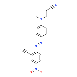 ChemSpider 2D Image | 2-[2-[4-[(2-Cyanoethyl)ethylamino]phenyl]diazenyl]-5-nitrobenzonitrile | C18H16N6O2