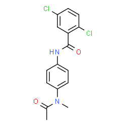ChemSpider 2D Image | 2,5-dichloro-N-[4-(N-methylacetamido)phenyl]benzamide | C16H14Cl2N2O2