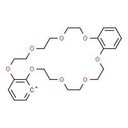 ChemSpider 2D Image | 6,7,9,10,12,13,20,21,23,24,26,27-Dodecahydrodibenzo[b,n][1,4,7,10,13,16,19,22]octaoxacyclotetracosin-1-ylium | C24H31O8