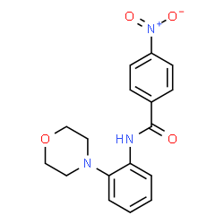 ChemSpider 2D Image | N-[2-(4-Morpholinyl)phenyl]-4-nitrobenzamide | C17H17N3O4