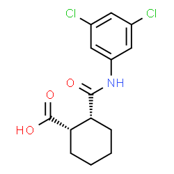 ChemSpider 2D Image | (1S,2R)-2-[(3,5-Dichlorophenyl)carbamoyl]cyclohexanecarboxylic acid | C14H15Cl2NO3