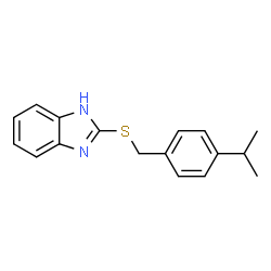 ChemSpider 2D Image | 2-[(4-Isopropylbenzyl)sulfanyl]-1H-benzimidazole | C17H18N2S