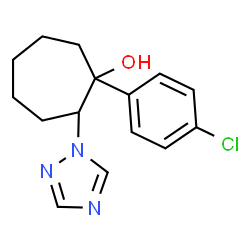 ChemSpider 2D Image | 4-Chlorophenyl-2-(1H-1,2,4-triazol-yl)cycloheptanol | C15H18ClN3O