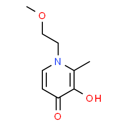 ChemSpider 2D Image | 3-Hydroxy-1-(2-methoxyethyl)-2-methyl-4(1H)-pyridinone | C9H13NO3