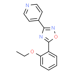 ChemSpider 2D Image | 4-[5-(2-Ethoxyphenyl)-1,2,4-oxadiazol-3-yl]pyridine | C15H13N3O2