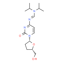 ChemSpider 2D Image | N4-((diisopropylamino)methylene)-2',3'-dideoxycytidine | C16H26N4O3