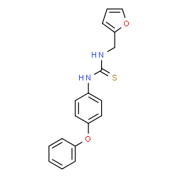ChemSpider 2D Image | 1-(2-Furylmethyl)-3-(4-phenoxyphenyl)thiourea | C18H16N2O2S