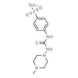 ChemSpider 2D Image | 3-(4-methylpiperazin-1-yl)-1-(4-sulfamoylphenyl)thiourea | C12H19N5O2S2