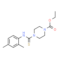 ChemSpider 2D Image | Ethyl 4-[(2,4-dimethylphenyl)carbamothioyl]-1-piperazinecarboxylate | C16H23N3O2S