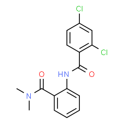 ChemSpider 2D Image | 2-[(2,4-Dichlorobenzoyl)amino]-N,N-dimethylbenzamide | C16H14Cl2N2O2