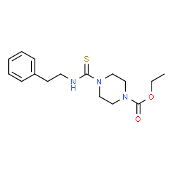 ChemSpider 2D Image | Ethyl 4-[(2-phenylethyl)carbamothioyl]-1-piperazinecarboxylate | C16H23N3O2S