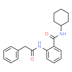 ChemSpider 2D Image | N-Cyclohexyl-2-[(phenylacetyl)amino]benzamide | C21H24N2O2