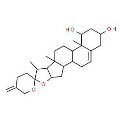 ChemSpider 2D Image | Spirosta-5,25(27)-dien-1,3-diol | C27H40O4