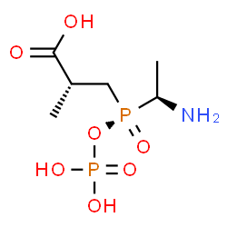 ChemSpider 2D Image | 1(S)-AMINOETHYL-(2-CARBOXYPROPYL)PHOSPHORYL-PHOSPHINIC ACID | C6H15NO7P2