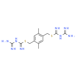 ChemSpider 2D Image | (2,5-Dimethyl-1,4-phenylene)bis(methylene) bis(N-carbamimidoylcarbamimidothioate) | C14H22N8S2