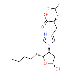 ChemSpider 2D Image | N-Acetyl-1-[(2R,3S,5R)-5-hydroxy-2-pentyltetrahydro-3-furanyl]-L-histidine | C17H27N3O5