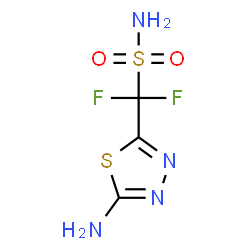 ChemSpider 2D Image | 1-(5-Amino-1,3,4-thiadiazol-2-yl)-1,1-difluoromethanesulfonamide | C3H4F2N4O2S2