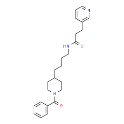 ChemSpider 2D Image | N-[4-(1-BENZOYLPIPERIDIN-4-YL)BUTYL]-3-PYRIDIN-3-YLPROPANAMIDE | C24H31N3O2