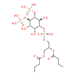 ChemSpider 2D Image | (2R)-3-{[(R)-HYDROXY{[(1R,2R,3S,4R,5R,6S)-2,3,6-TRIHYDROXY-4,5-BIS(PHOSPHONOOXY)CYCLOHEXYL]OXY}PHOSPHORYL]OXY}PROPANE-1,2-DIYL DIBUTANOATE | C17H33O19P3