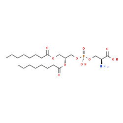 ChemSpider 2D Image | 1,2-dioctanoyl-sn-glycero-3-phosphoserine | C22H42NO10P