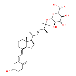 ChemSpider 2D Image | (3S,5Z,7E,22E)-3-Hydroxy-9,10-secoergosta-5,7,10,22-tetraen-25-yl D-glucopyranosiduronic acid | C34H52O8